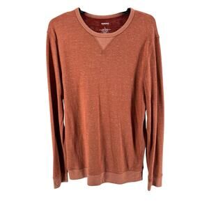 Sonoma Men's Rust Orange Long Sleeve Shirt Size Large